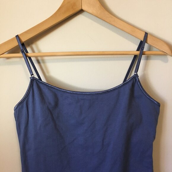 Lake Blue Cotton Athletic Tank Top With Adjustable Straps + Built In Support - Picture 3 of 15